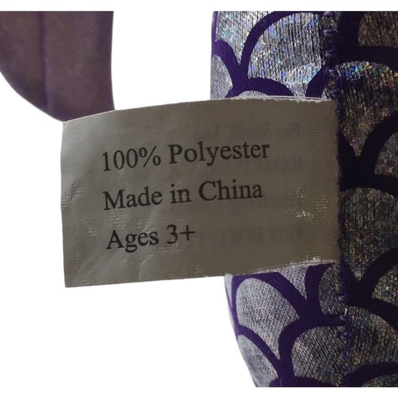 Fun Stuff Inc. Purple Hair Glitter Scales Tail Mermaid Doll Plush Toy 15.5" - Picture 6 of 9